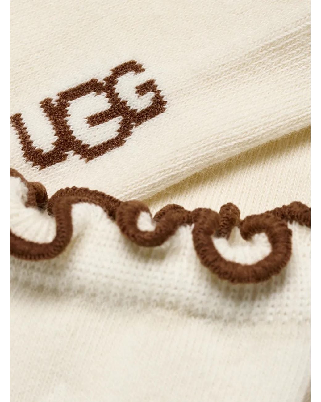 Ugg Natural Karsyn Lettuce-Edge Socks