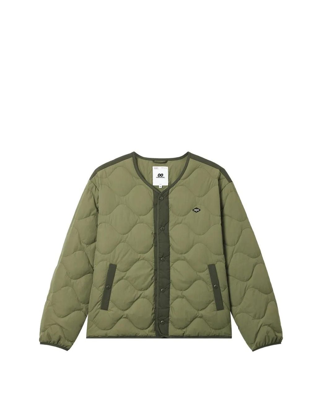 Chocoolate Green Quilted Military Jacket for men
