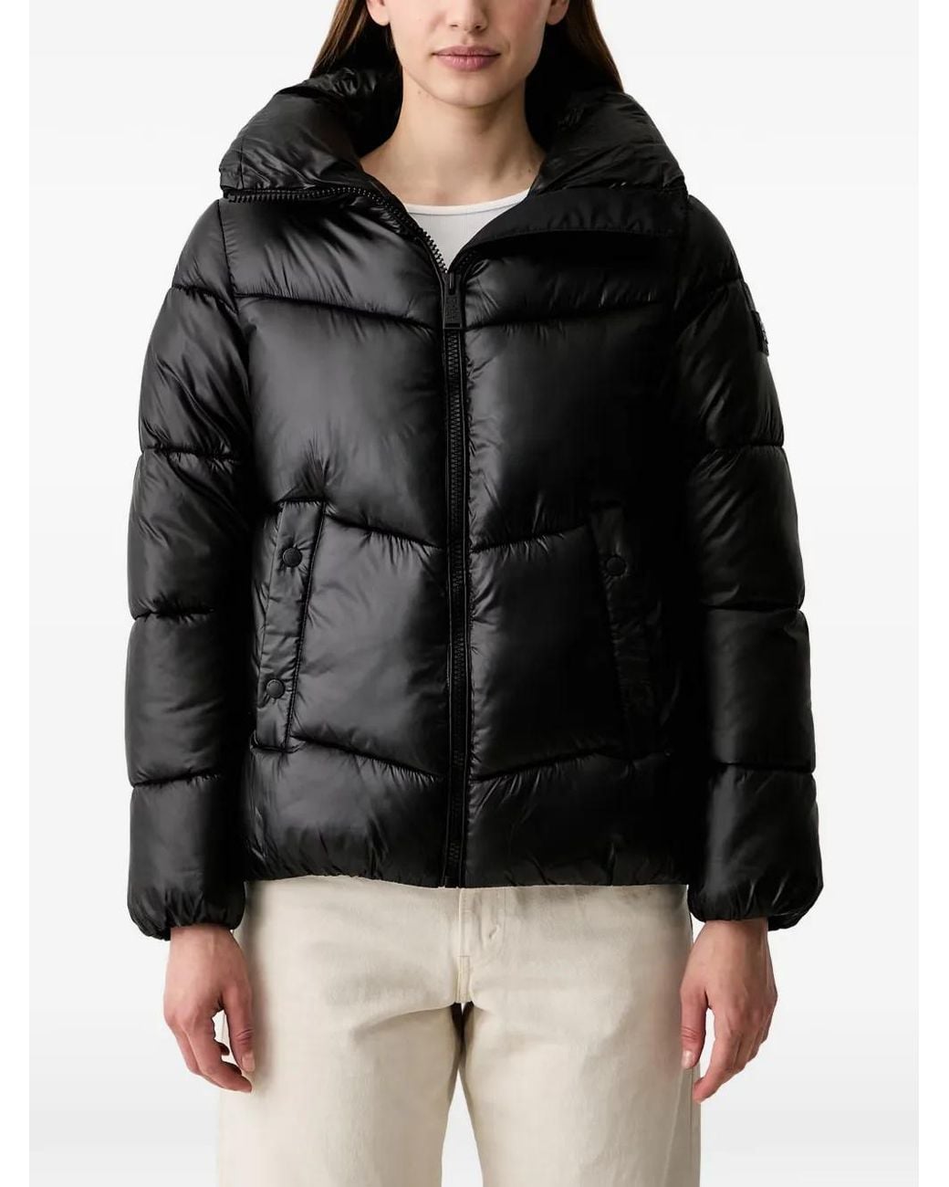 DKNY Black Quilted Puffer Jacket
