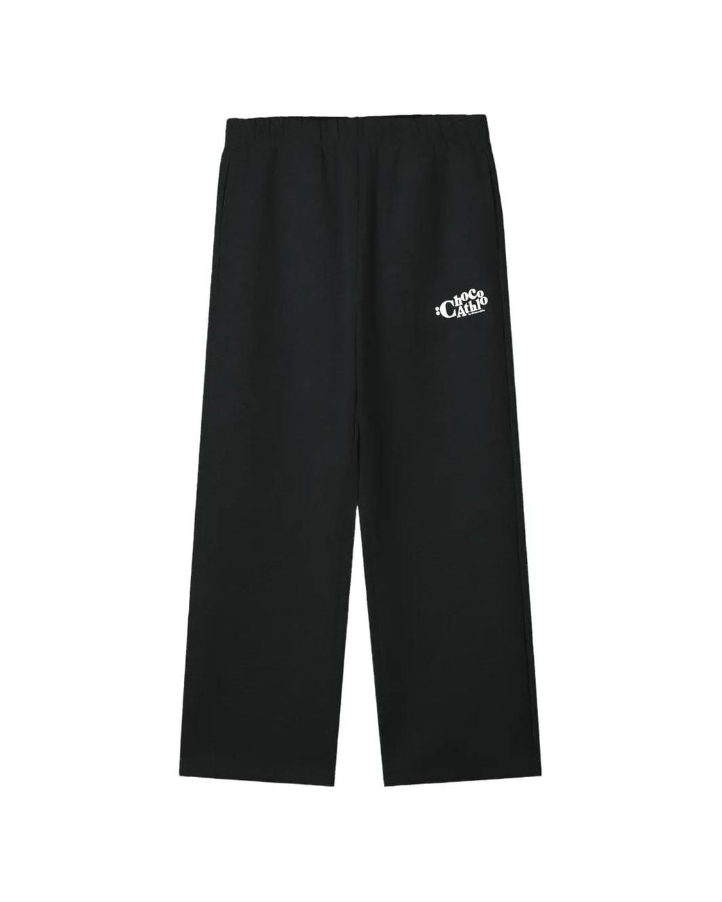Chocoolate Black Logo-Print Track Pants for men