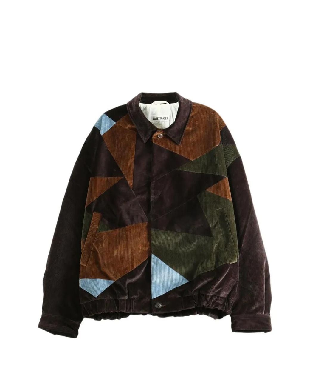 Casey Casey Brown Auber Patchwork Corduroy Jacket for men
