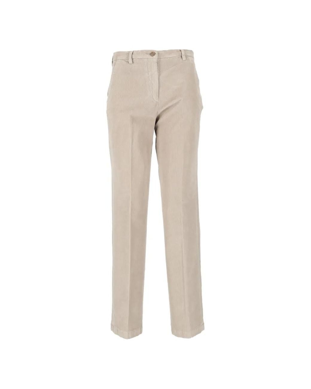 Briglia 1949 Natural Pantalon Droit En Velours Côtelé