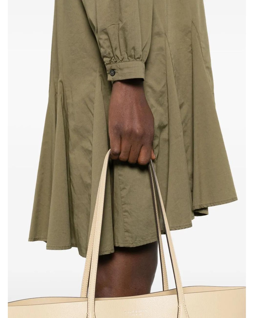 Marc O' Polo Green V-Neck Tiered Midi Dress