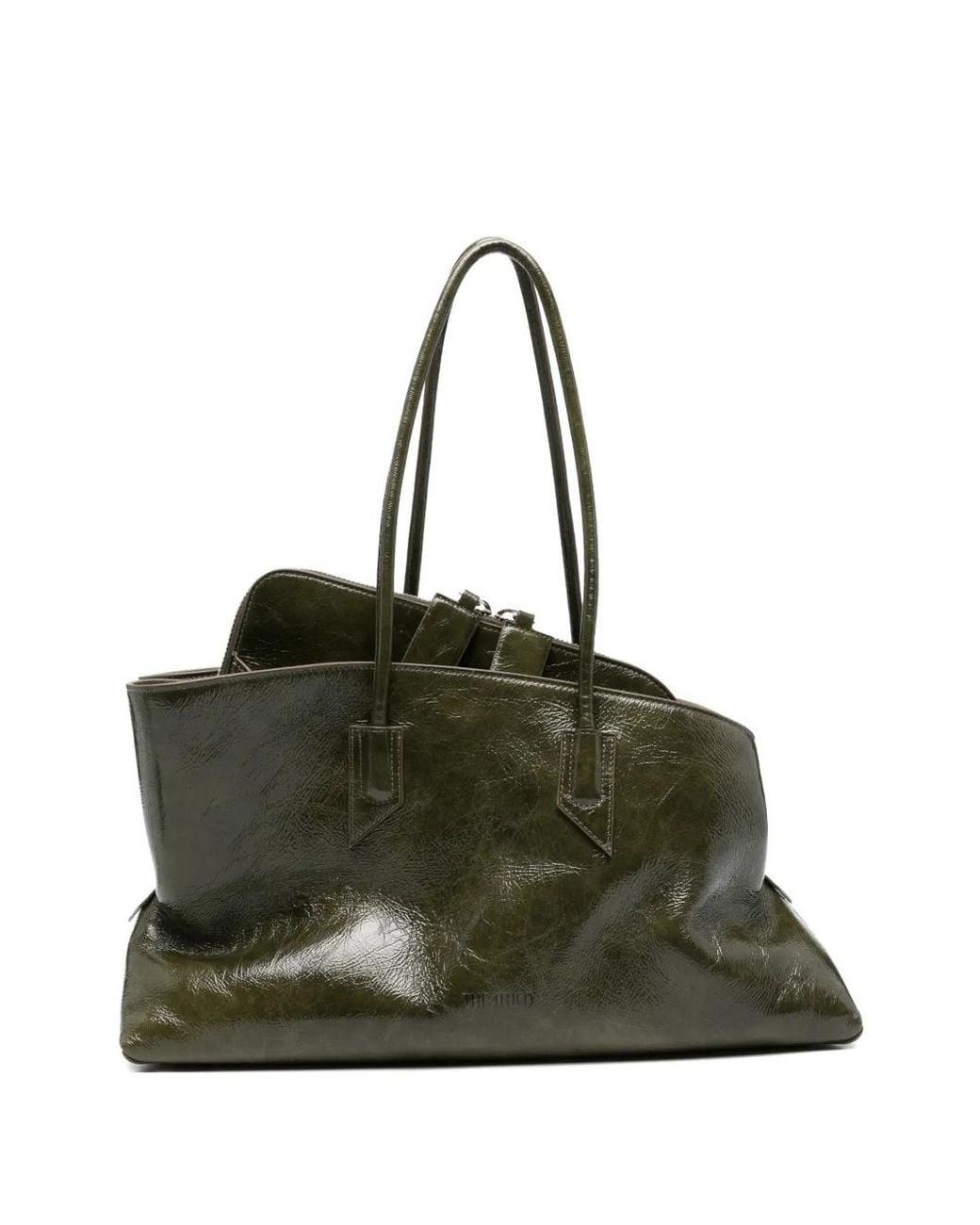 The Attico Green La Passeggiata Medium Top Handle Bag