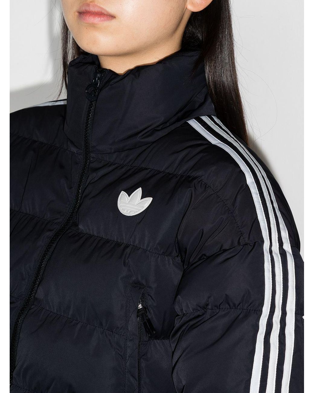 adidas D Short Puffer Jacket in Black 