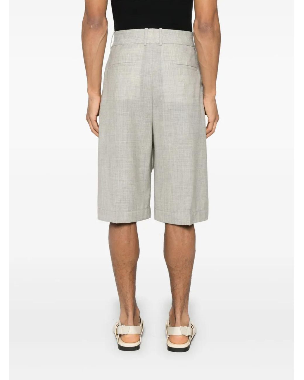 Studio Nicholson Fowold Shorts in het White voor heren