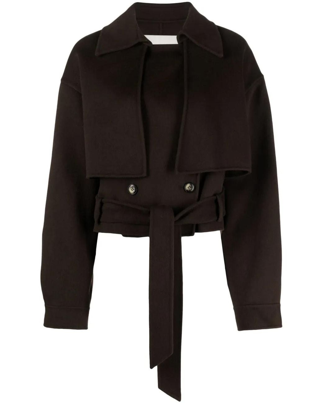 Nanushka Black Cropped Trench Jacket