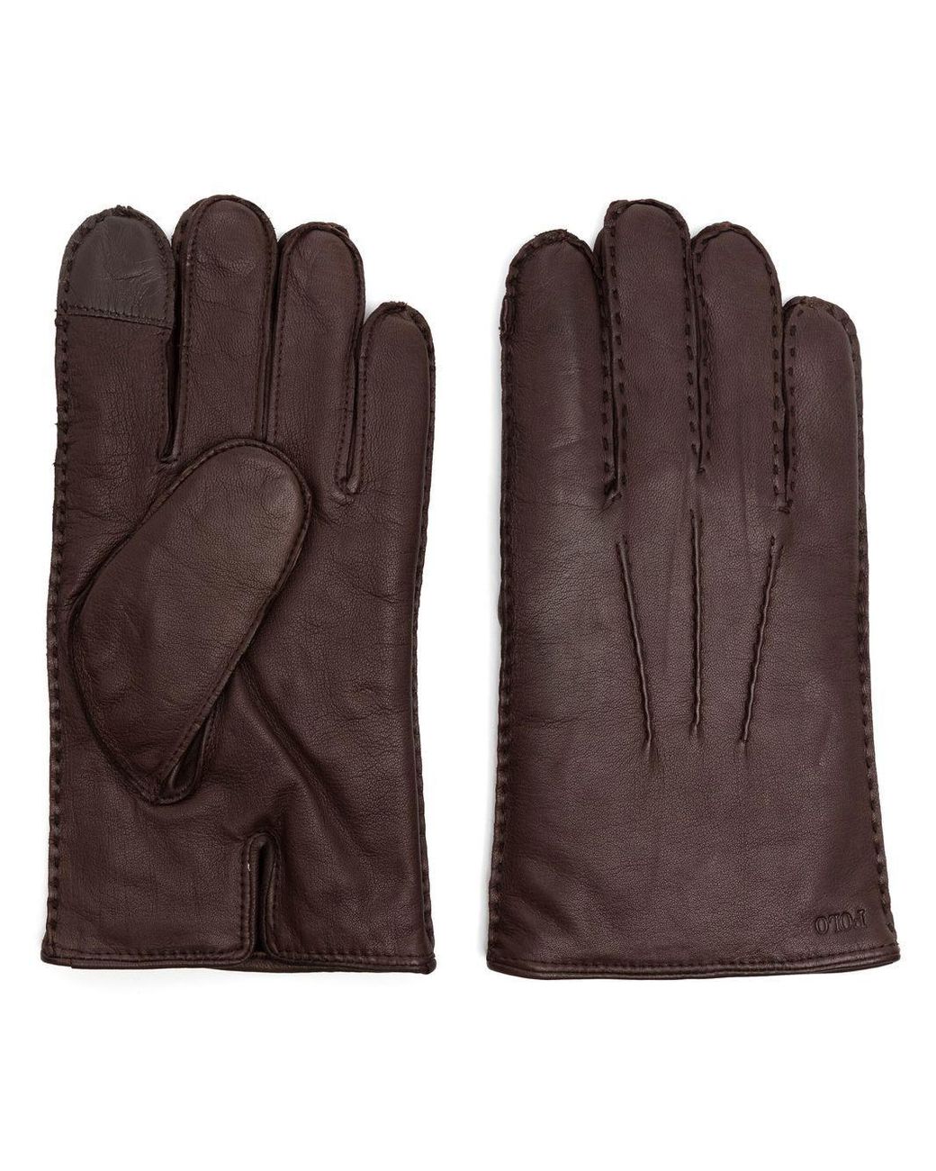 Polo Ralph Lauren Logo-debossed Leather Gloves in Brown for Men | Lyst  Australia