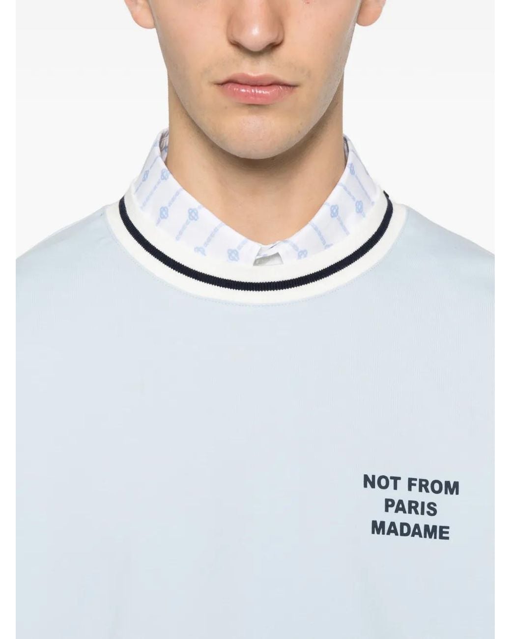 Drole de Monsieur White Crew-Neck T-Shirt for men