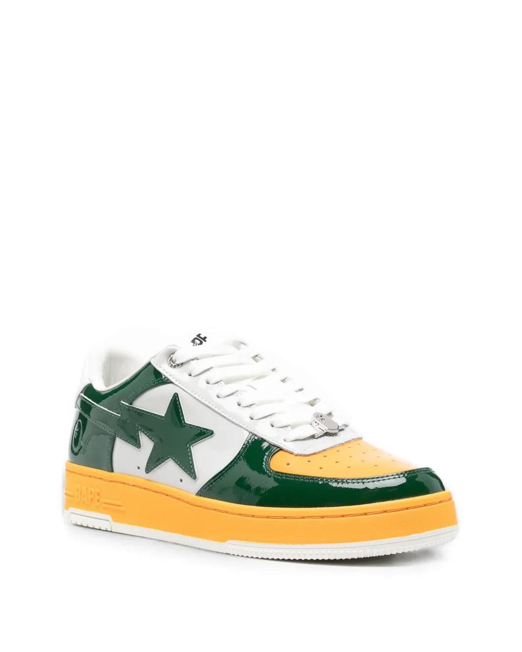 A Bathing Ape Green Bape Sta Sneakers for men