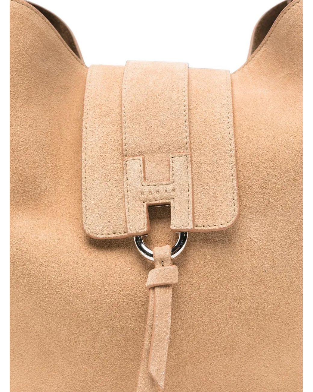 Hogan Natural Shoulder Bag Suede