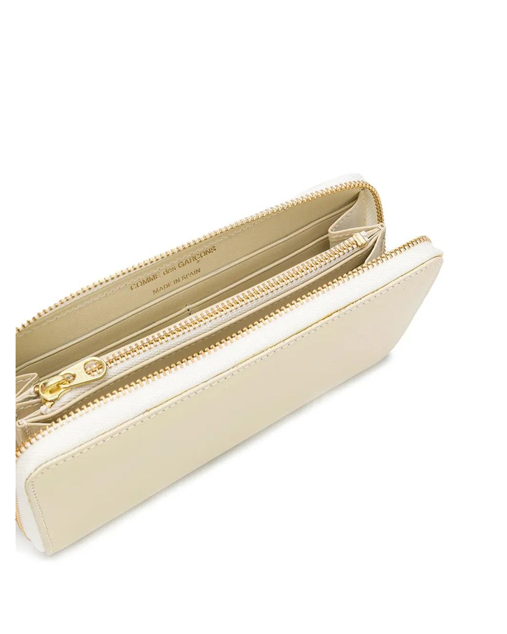 Comme des Garçons Natural Zip Around Leather Purse