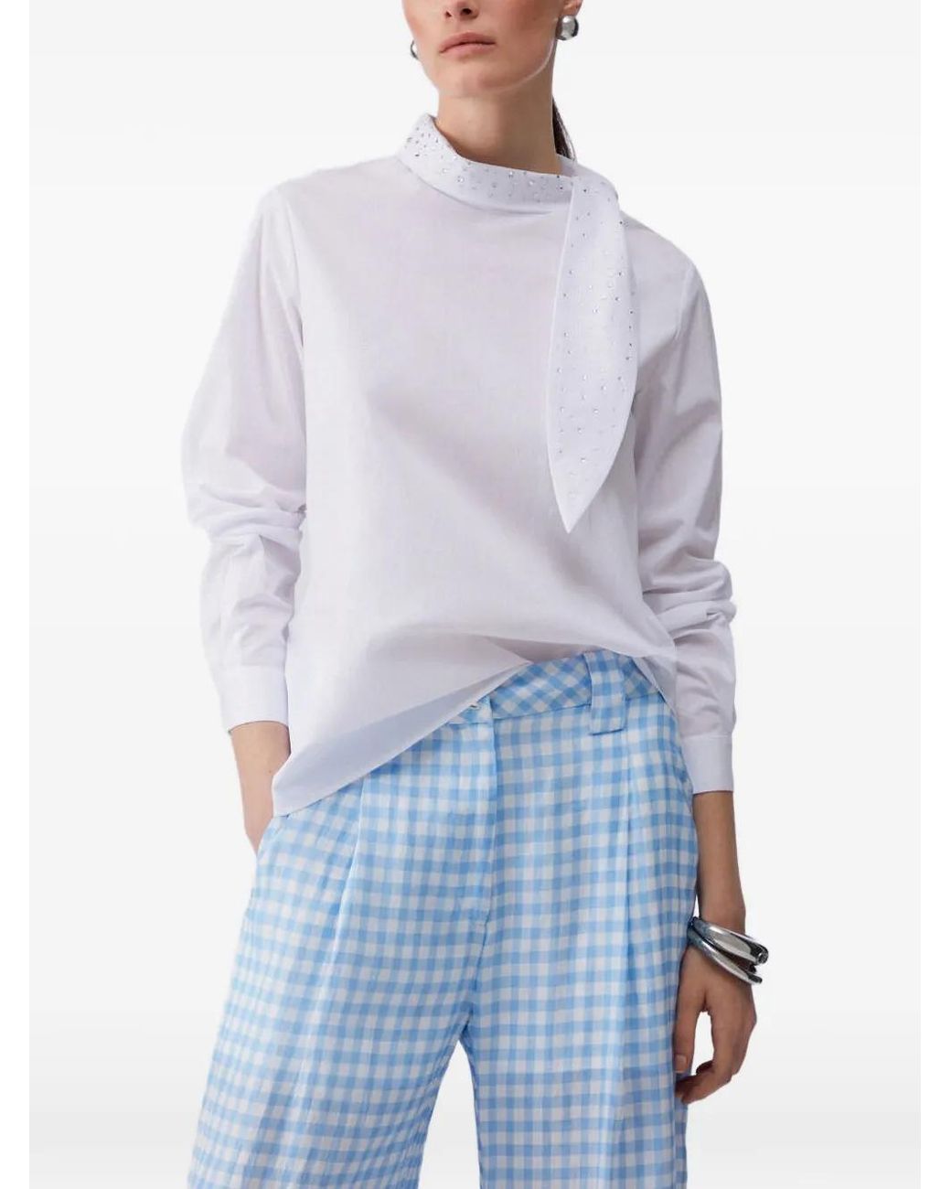 Liu Jo White Blouse With Maxi Bow