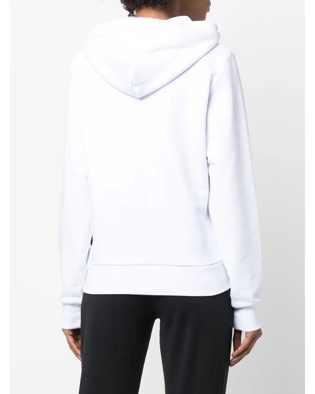 Philipp Plein White Logo-Print Tiger Hoodie