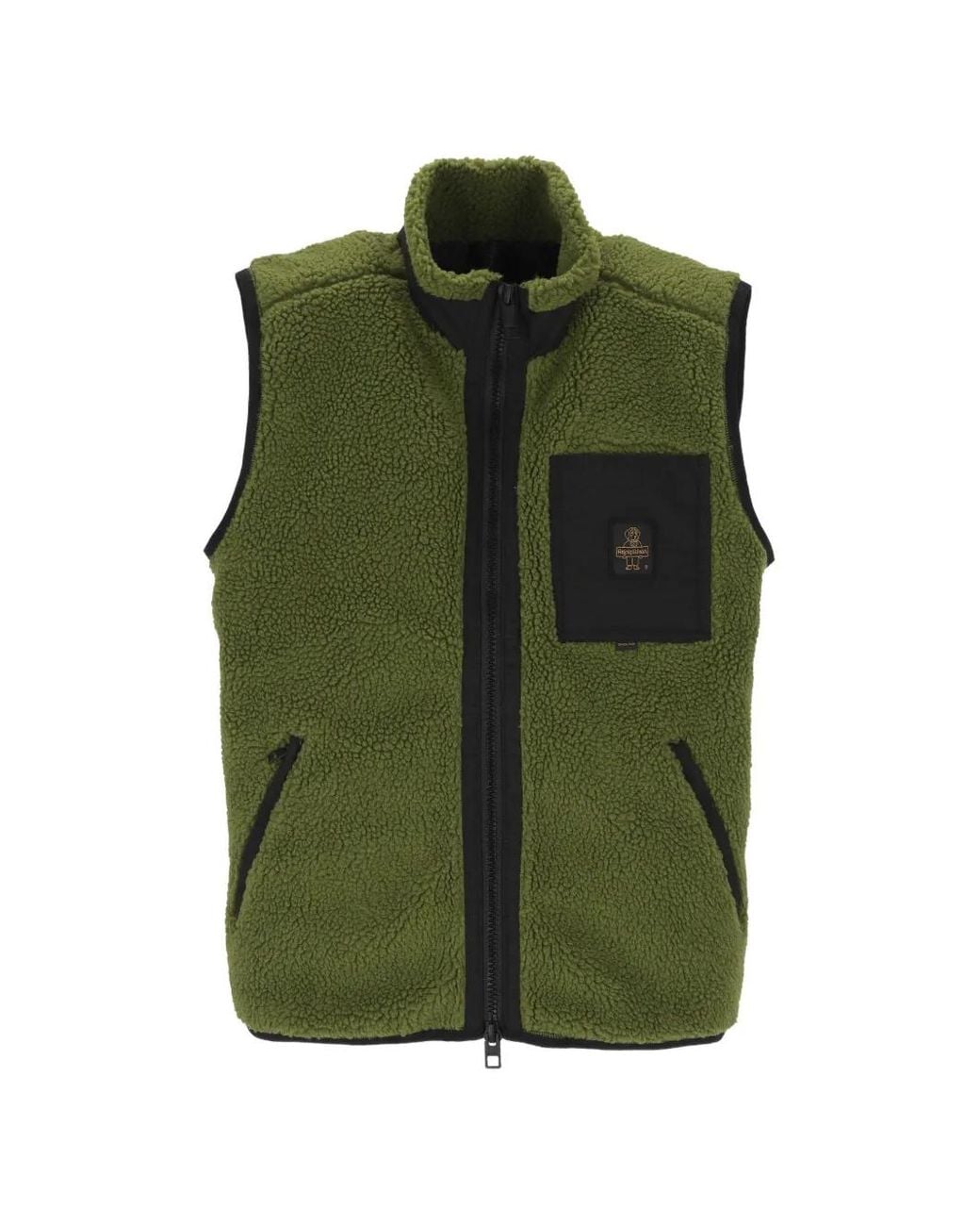 Refrigiwear Green Yosemite Fleece-Texture Sleeveless Vest for men