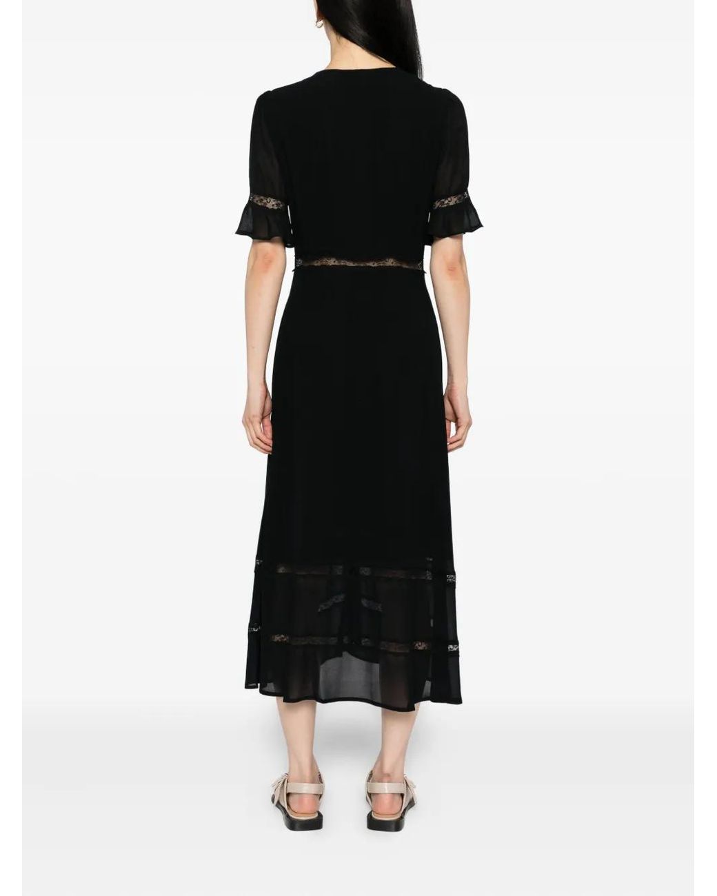 Reformation Black Woodson Dress