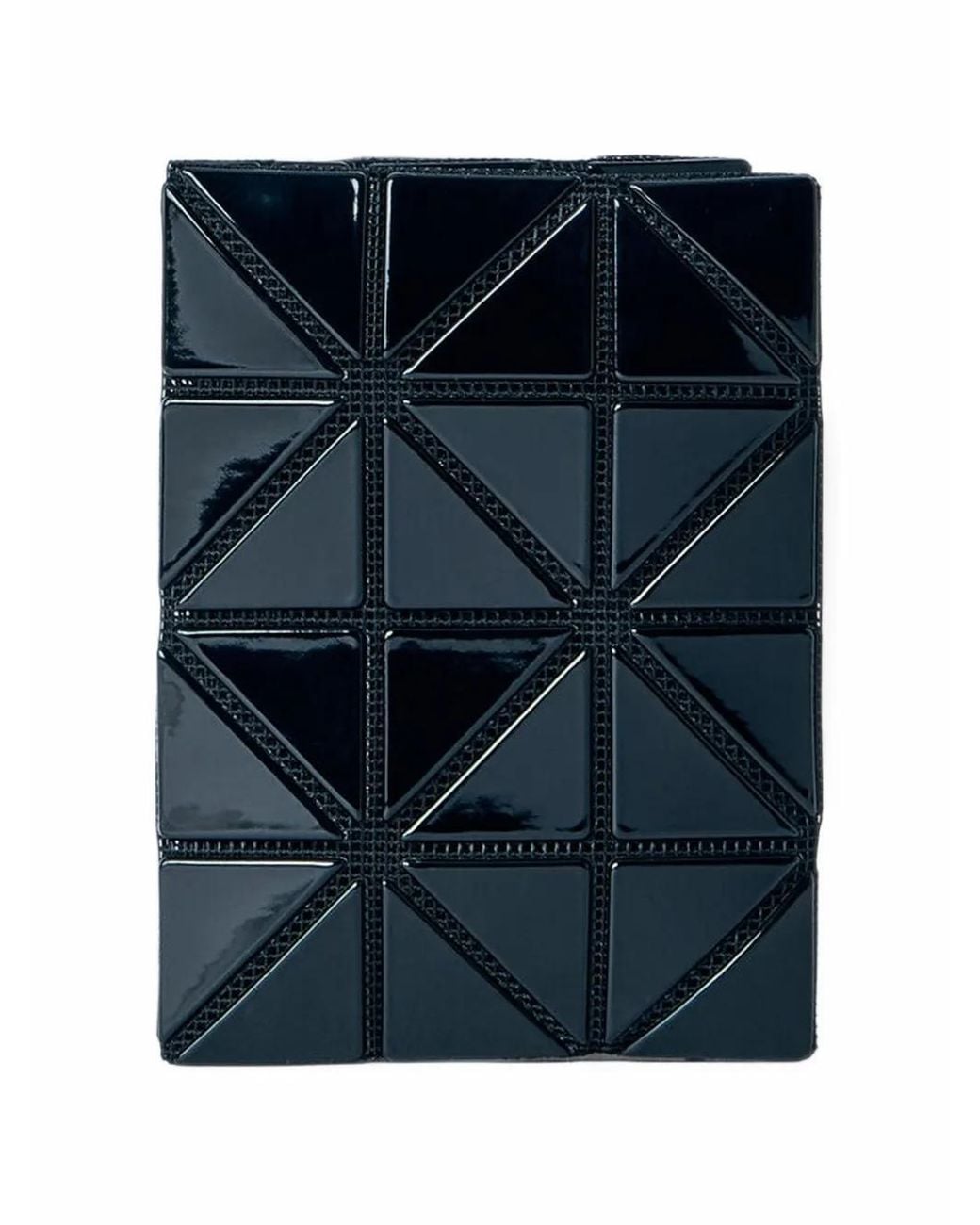 Issey Miyake Blue Card Case Geometric-Panelled Card Holder