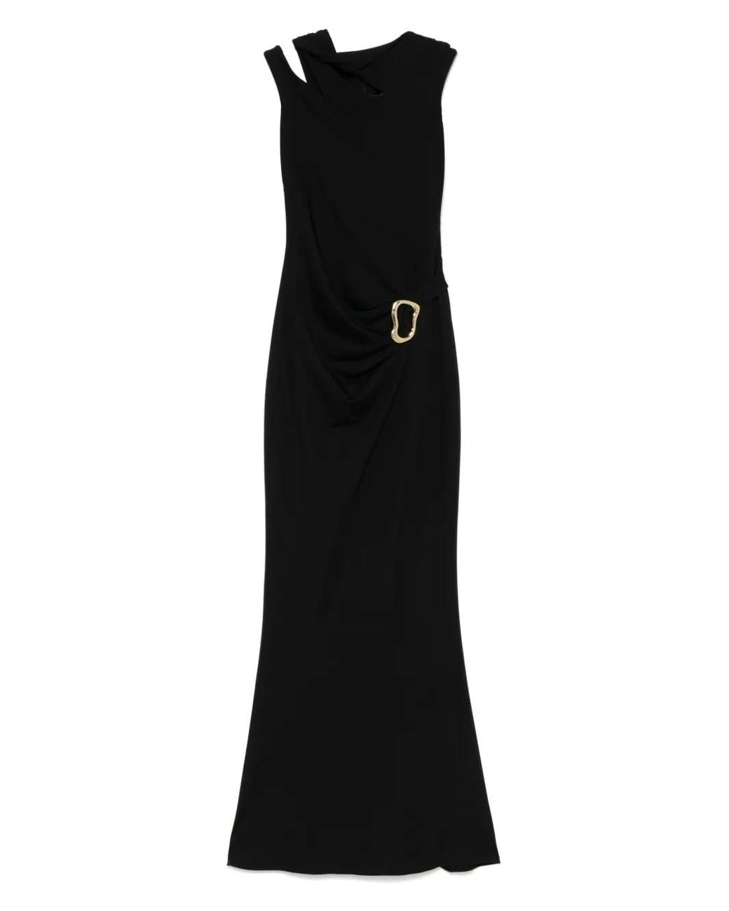 MOOS STUDIO Black Cut Out-Detail Maxi Dress