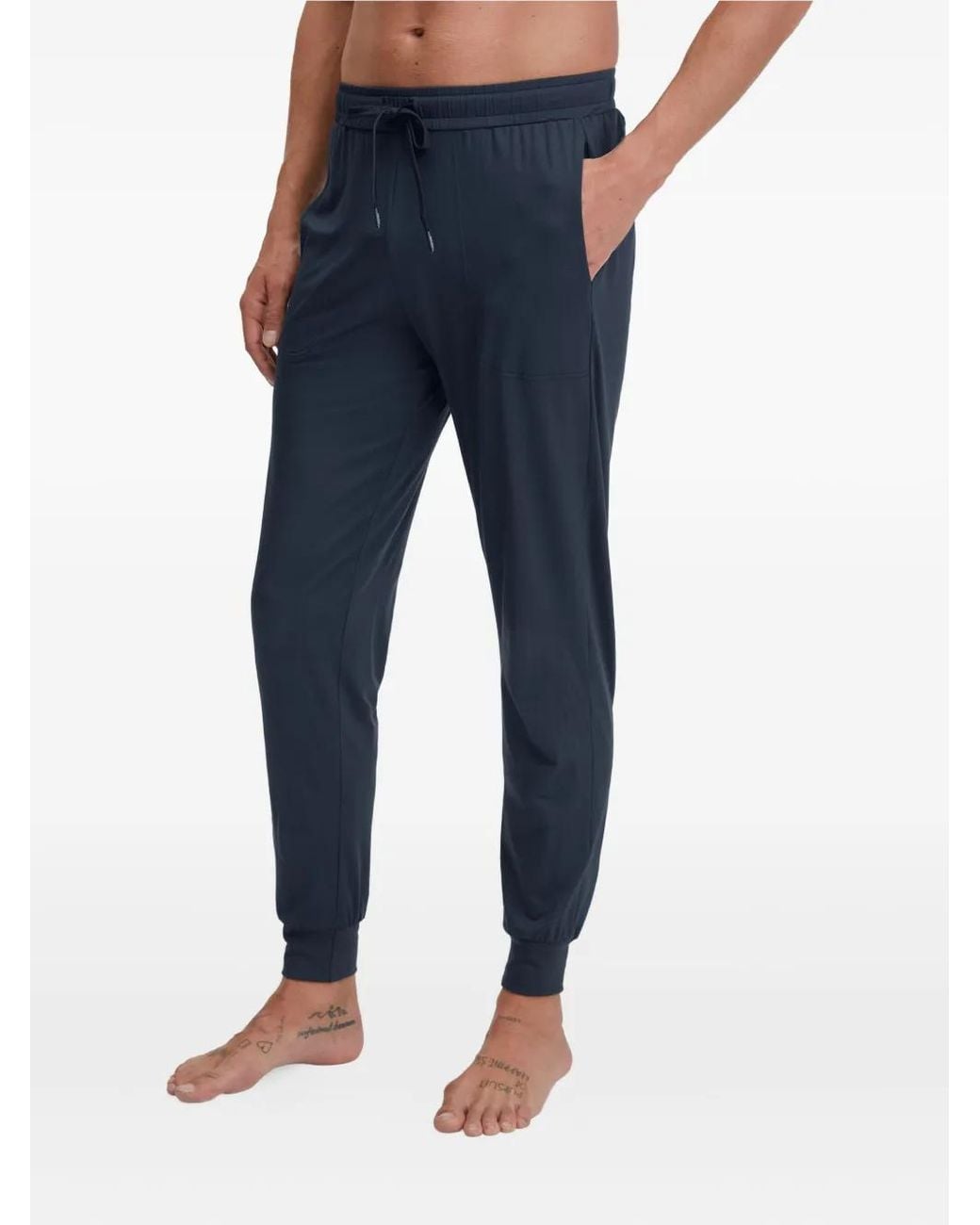 Calida Blue Drawstring Track Pants for men