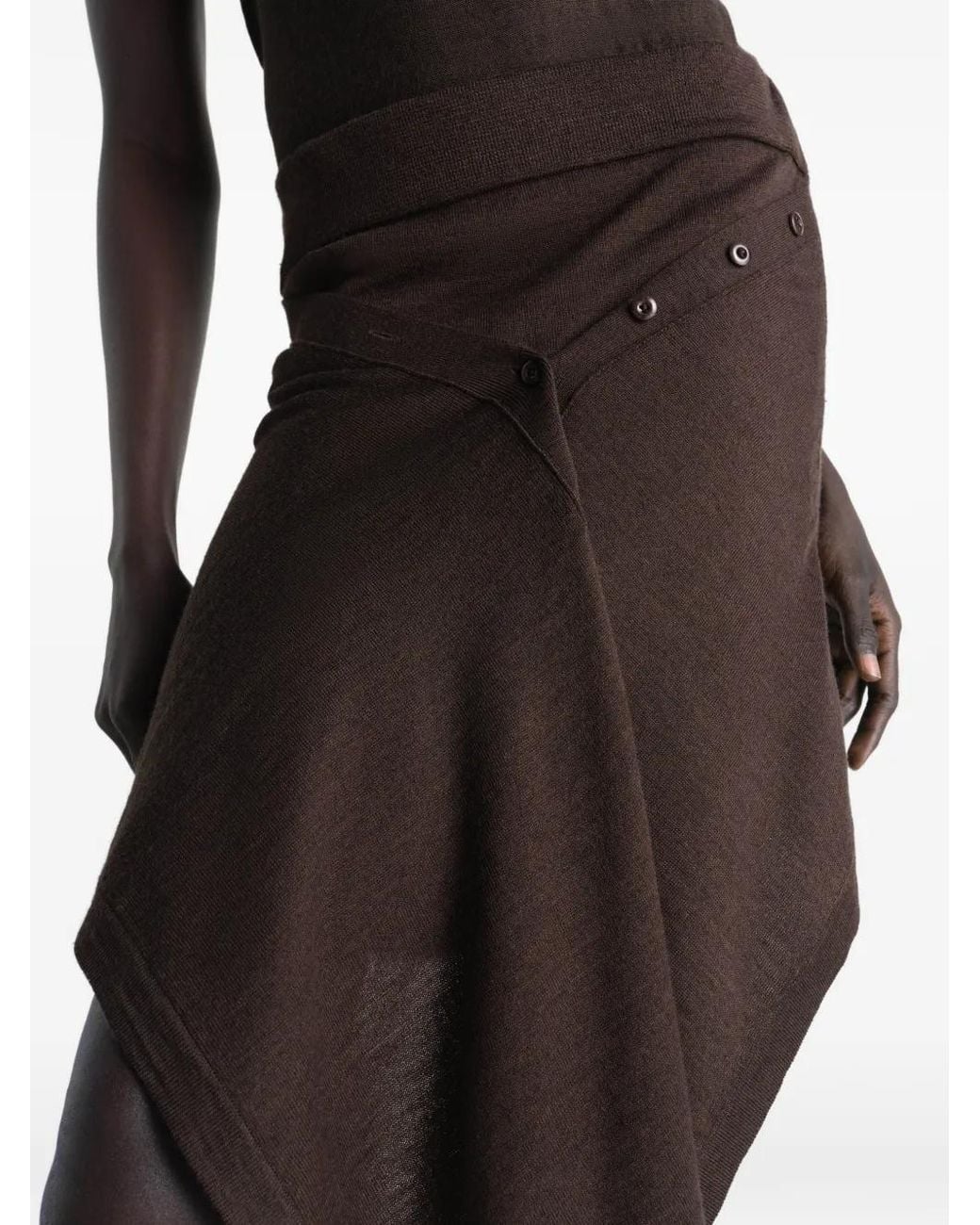 Lemaire Buttoned Skirt in Brown | Lyst