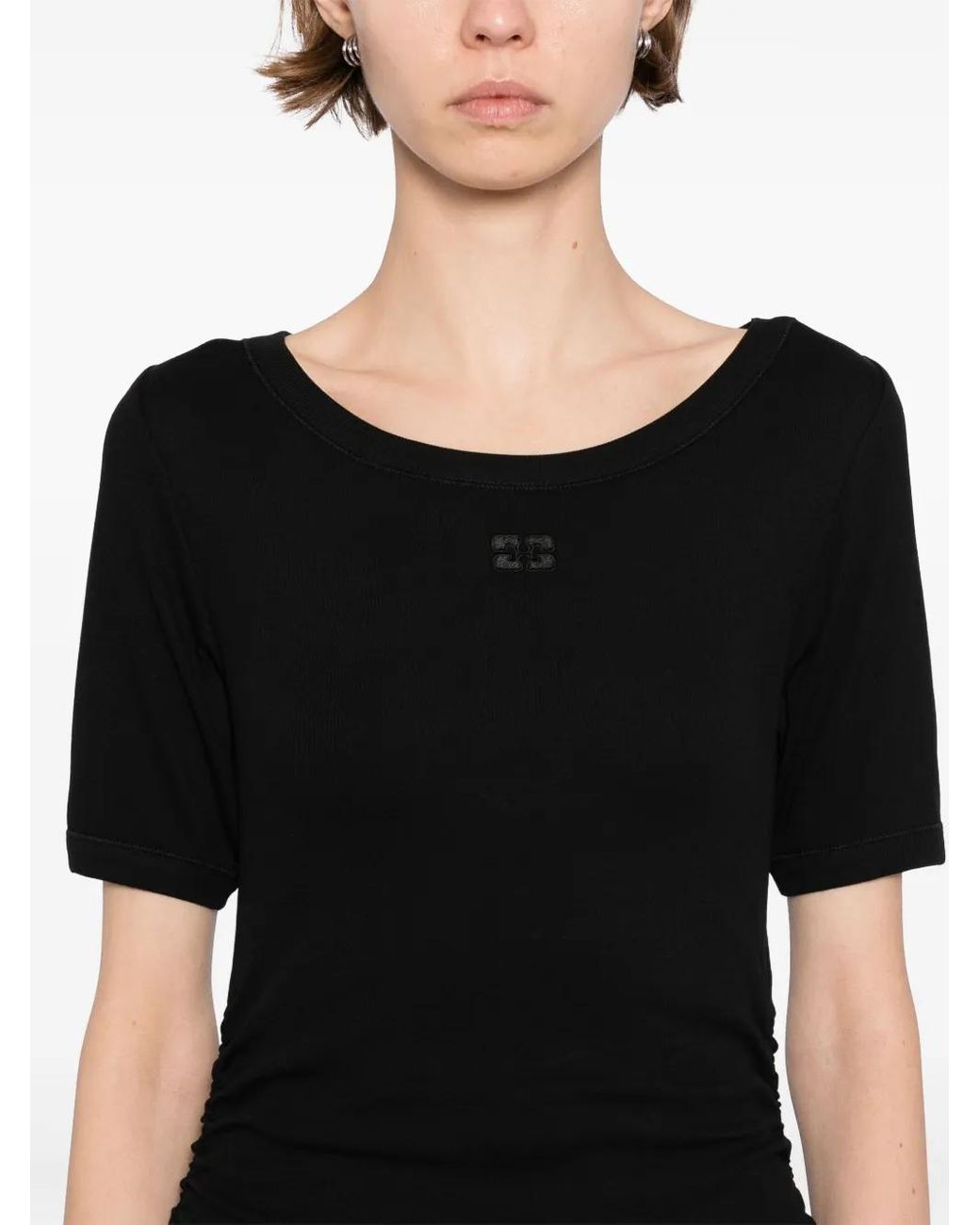 Ganni Black Ribbed Dress