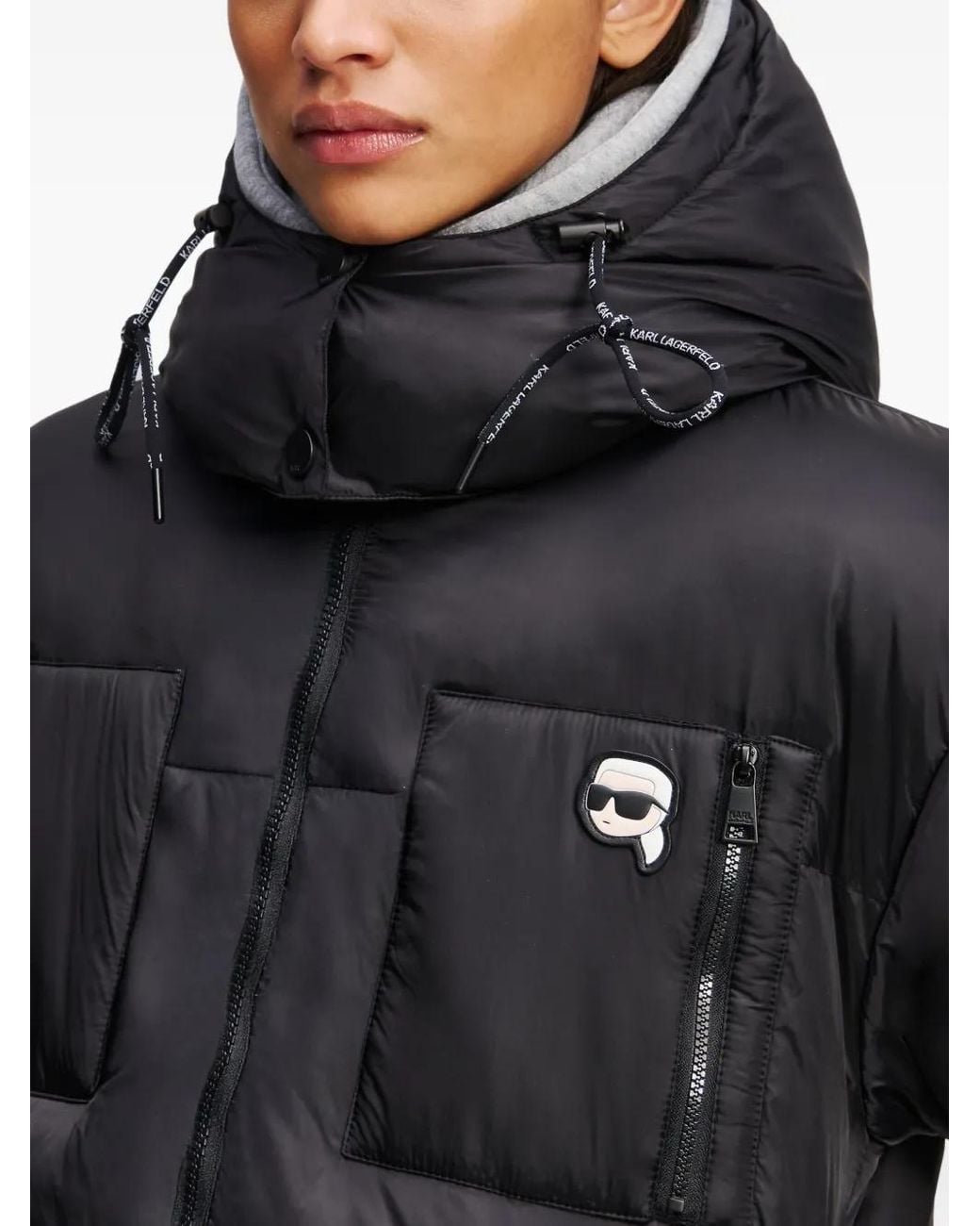 Karl Lagerfeld Ikon Donsjack in het Black