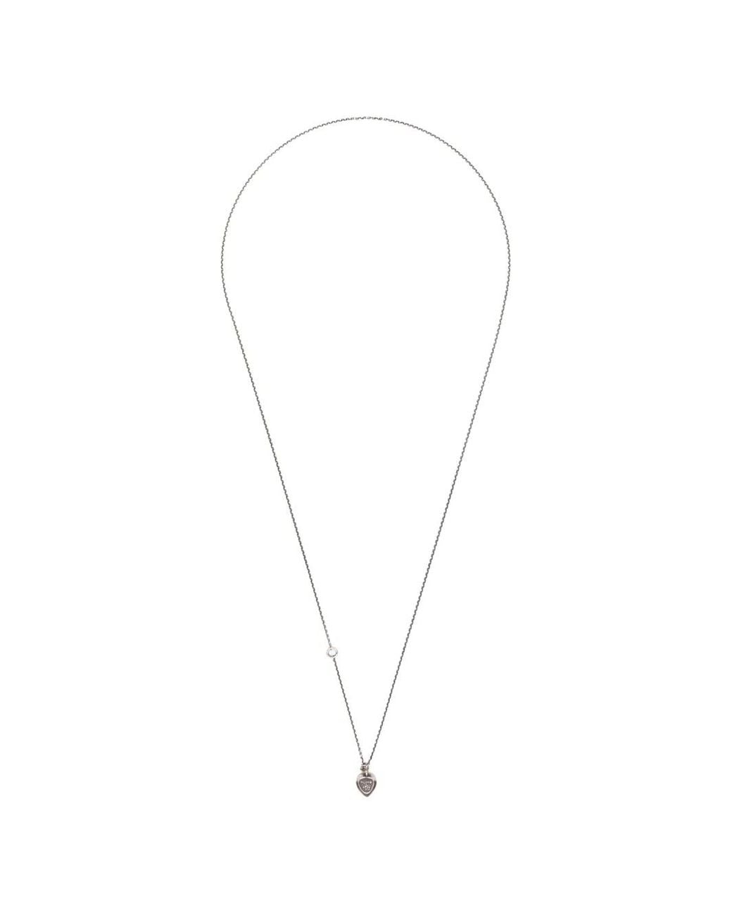 Werkstatt:münchen White Thank You Plectrum-Pendant Necklace