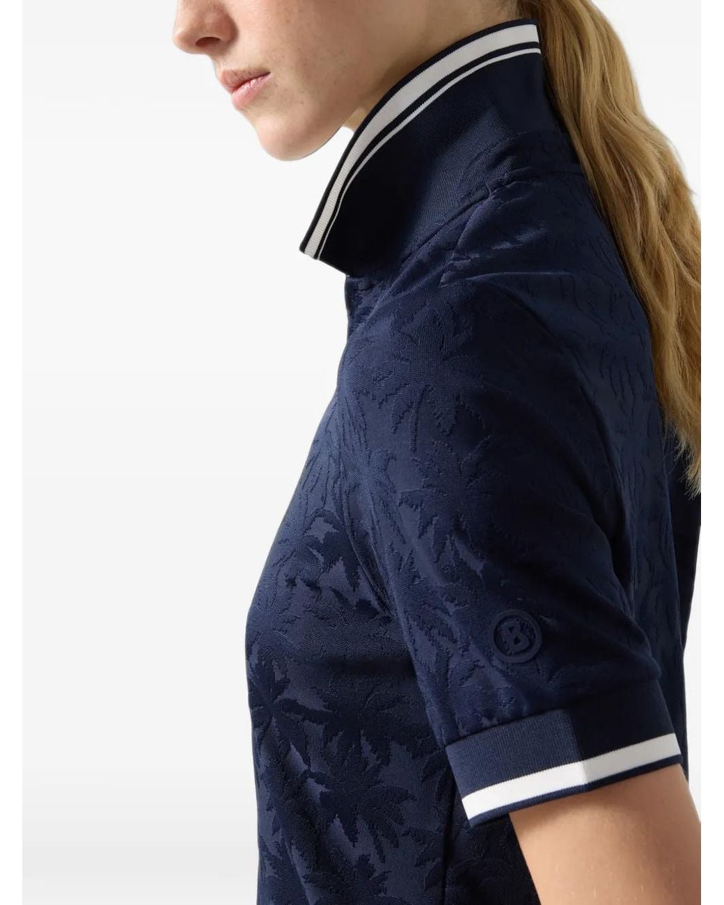 Bogner Blue Konny Jacquard-Knit Polo Shirt