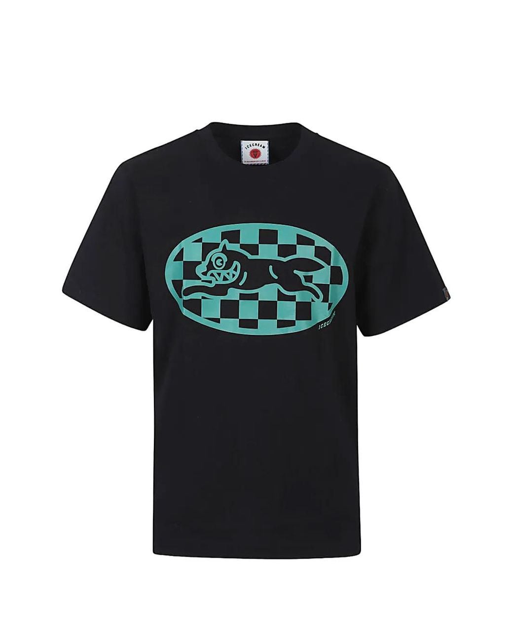 ICECREAM Black Running Dog T-Shirt for men