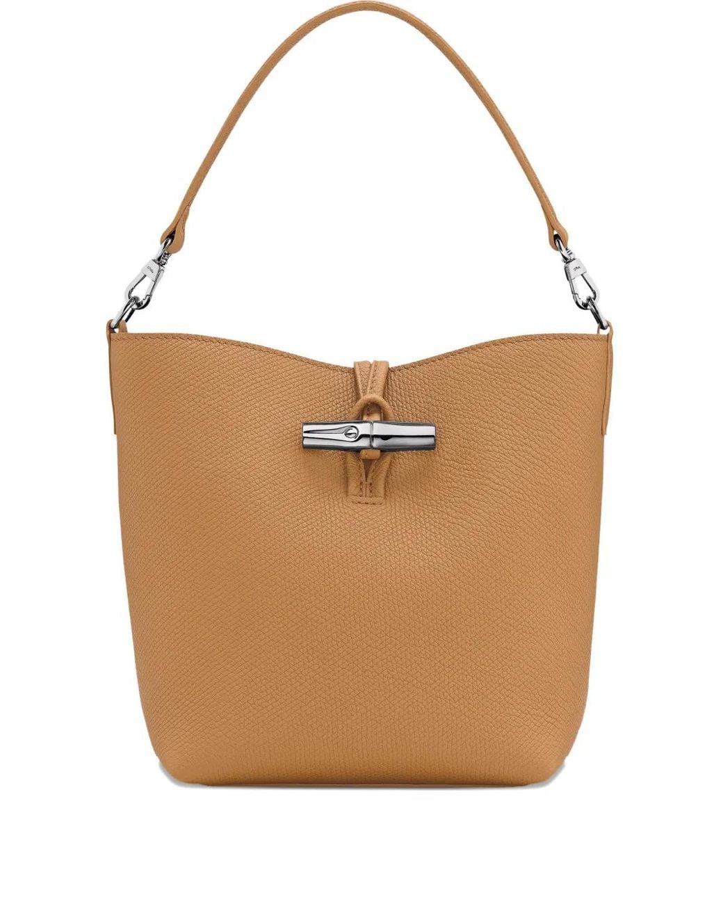 Longchamp Brown Le Roseau Xs Bucket Bag