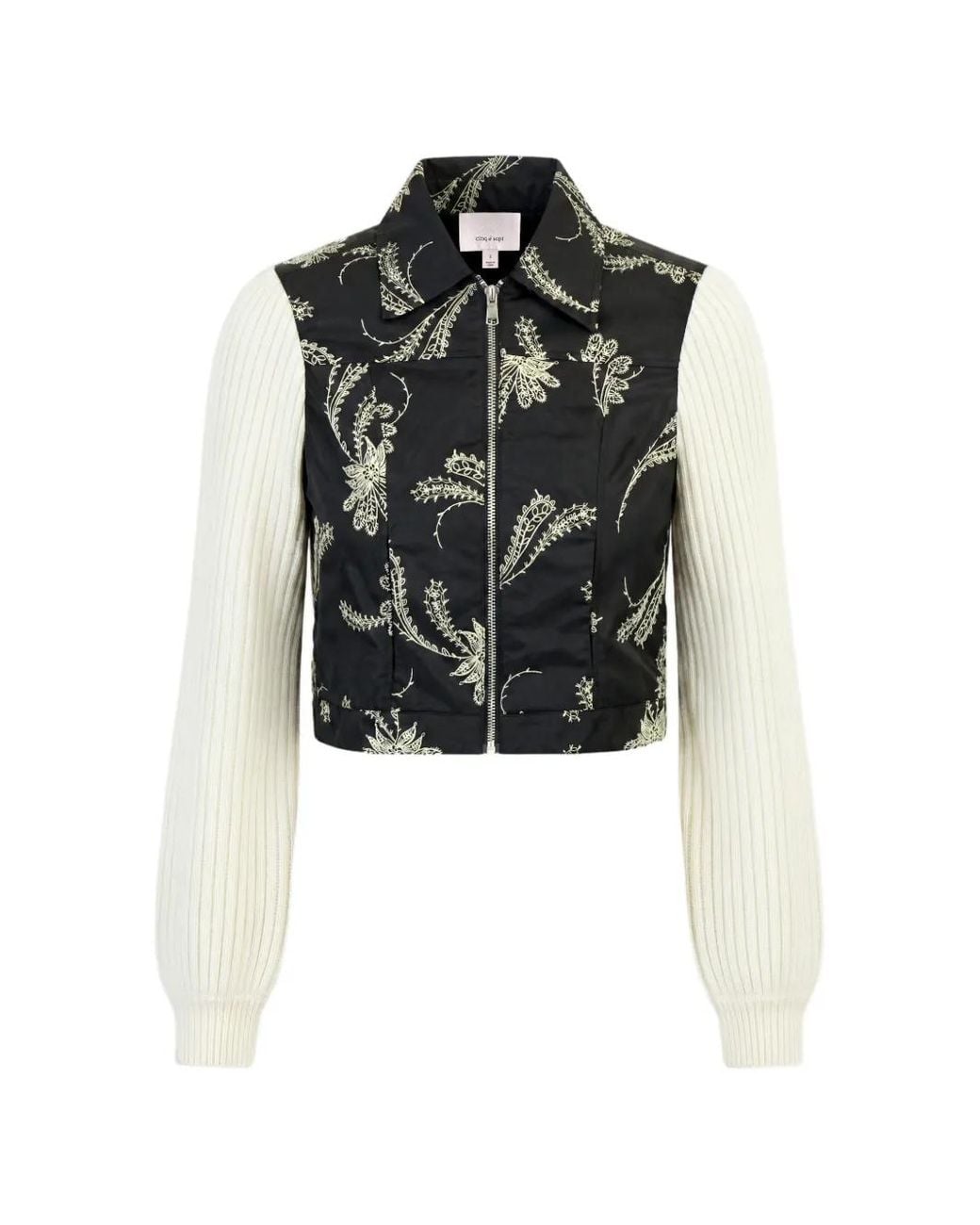 Cinq À Sept Black Ciara Paisley-Print Jacket