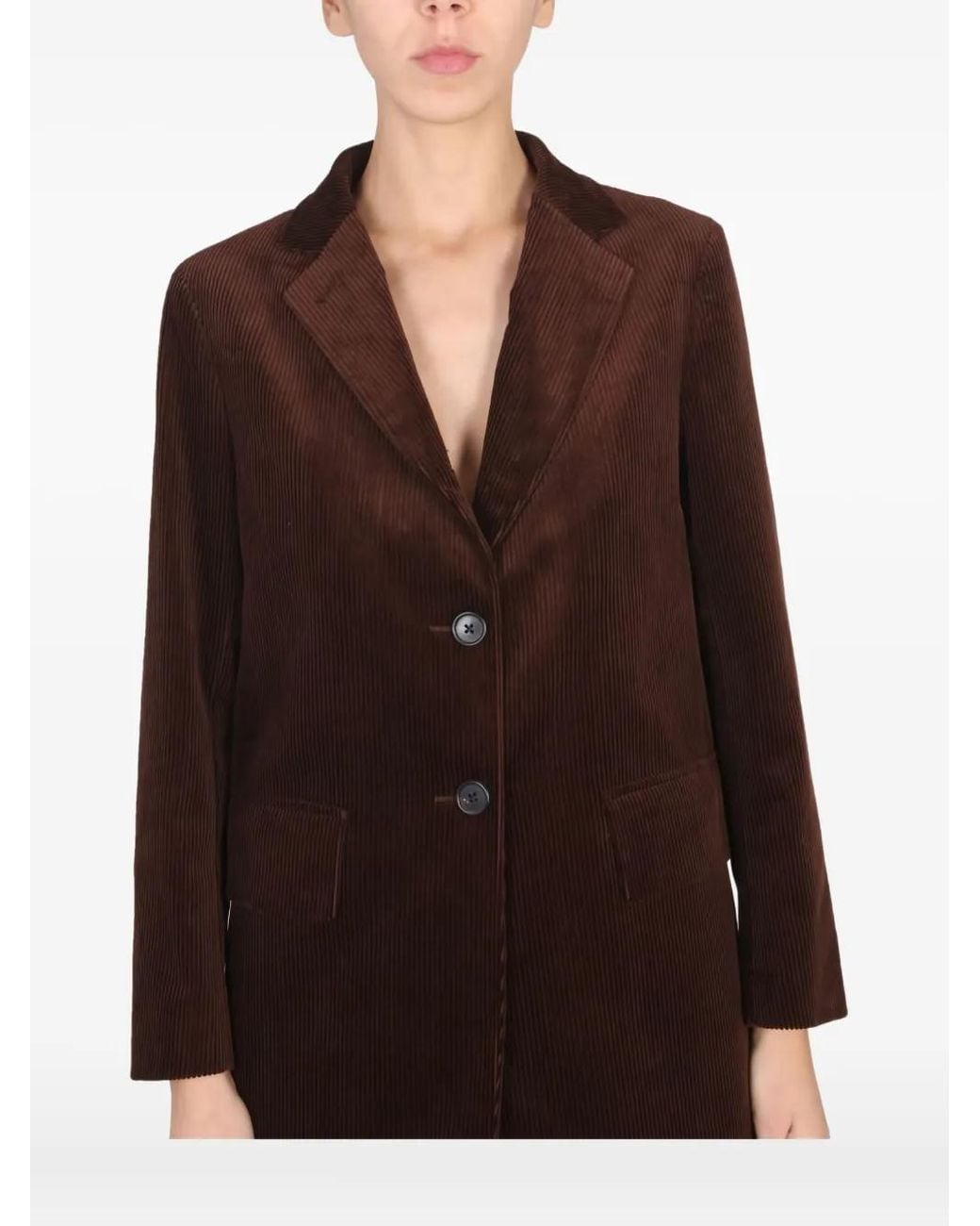 Margaret Howell Brown Corduroy Single-Breasted Blazer