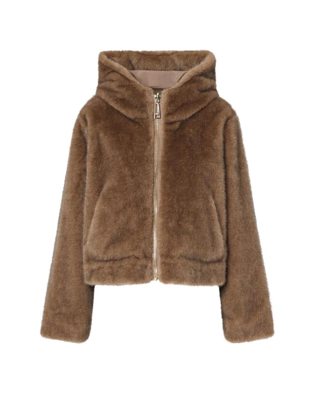 Liu Jo Brown Faux Fur & Shearling Jackets