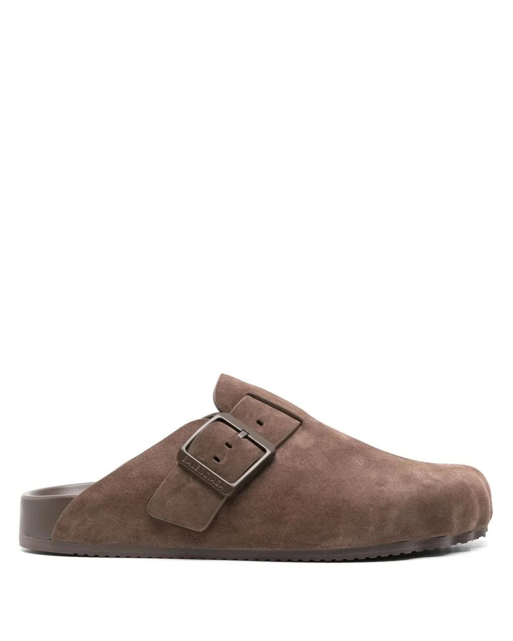 Balenciaga Brown Sunday Suede Mules for men