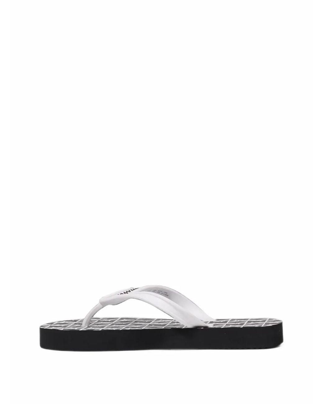 ARMANI EXCHANGE White Geometric-Print Sandals