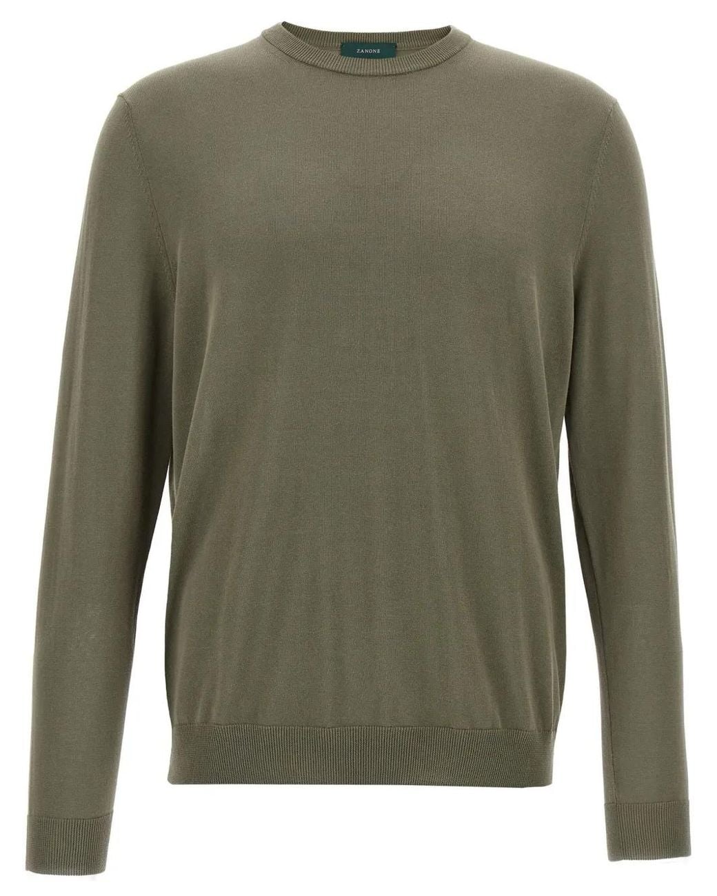 Jersey De Algodón Zanone de hombre de color Green