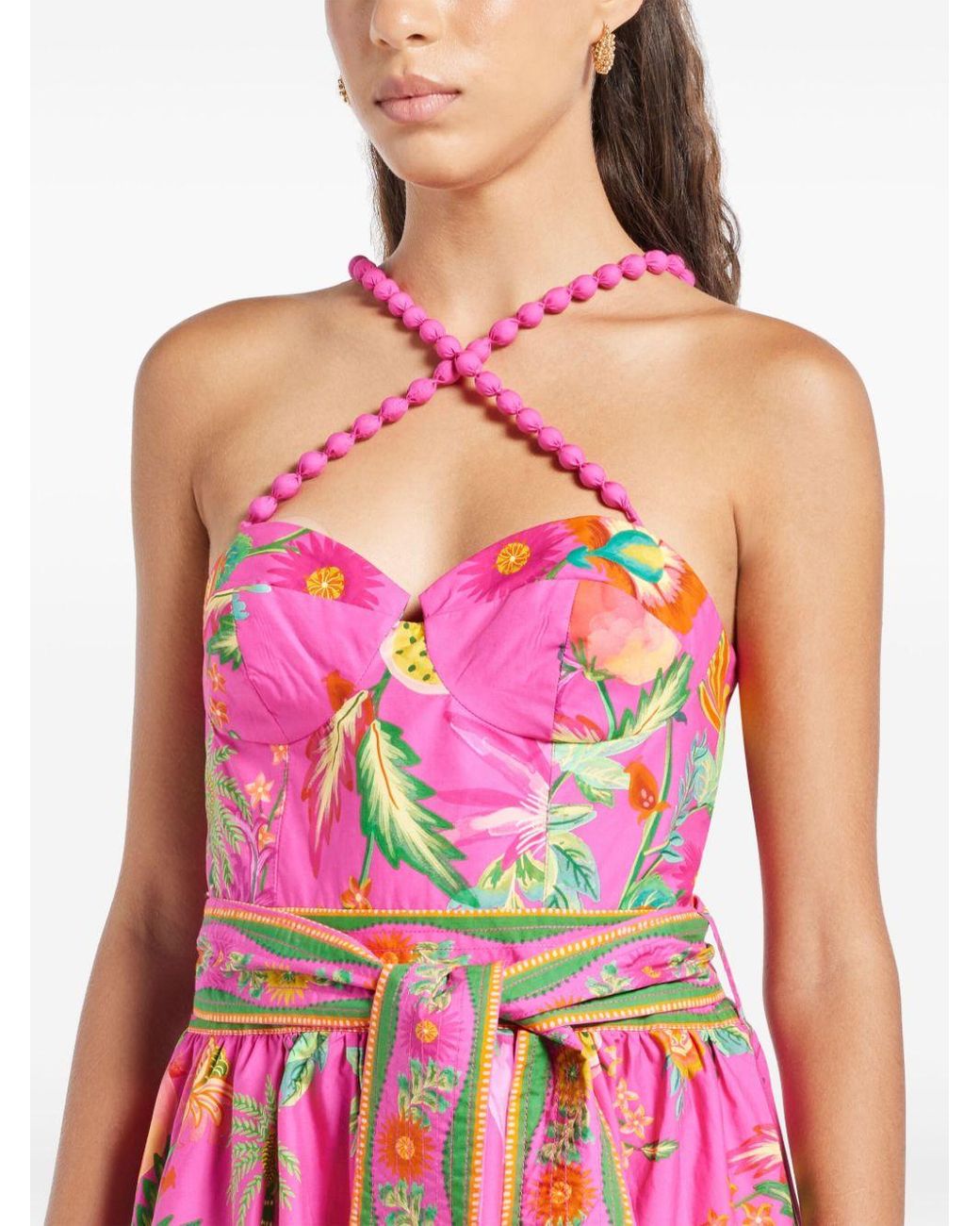 pink delicate fruit garden mini dress Farm Rio Pink Delicate Fruit Garden Mini by Farm Rio