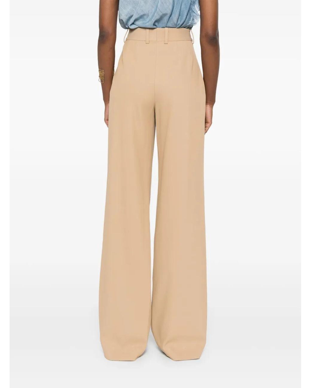 Ermanno Scervino Natural Pleated Trousers
