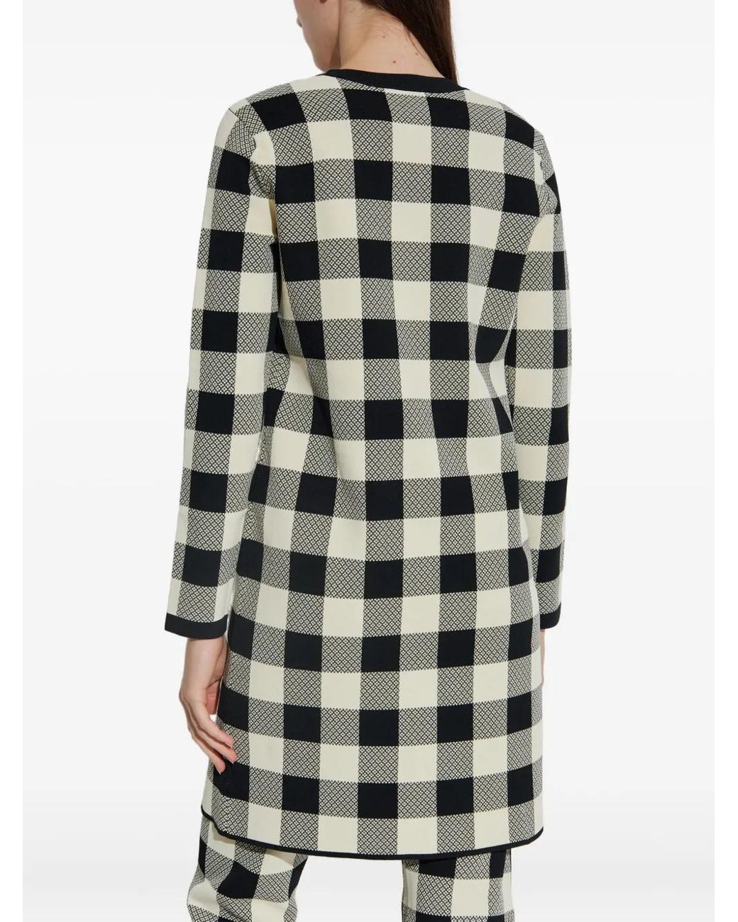 Posse Black Gingham Check Button Cardigan