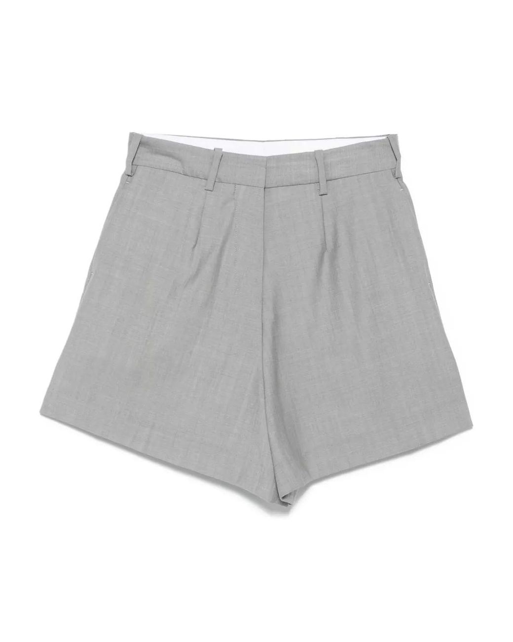 Racil Gray Tailored Wool Shorts