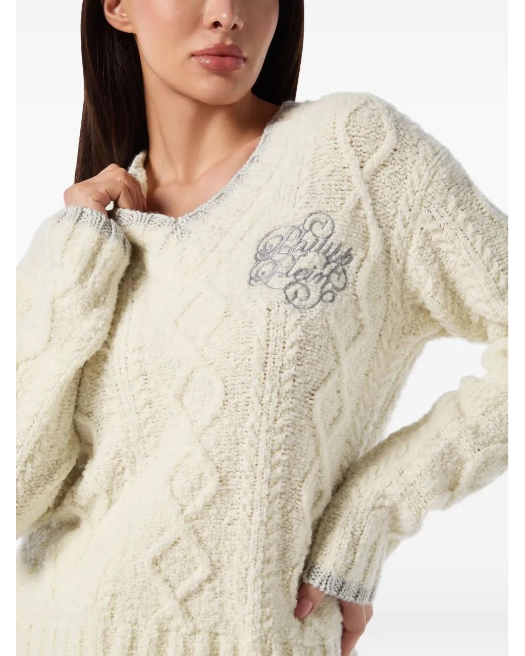 Pull À Logo Brodé Philipp Plein en coloris Natural