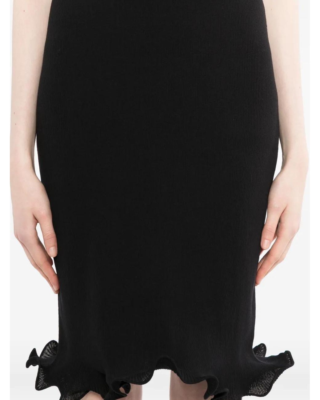 JNBY Black Budding-Hem Mini Dress