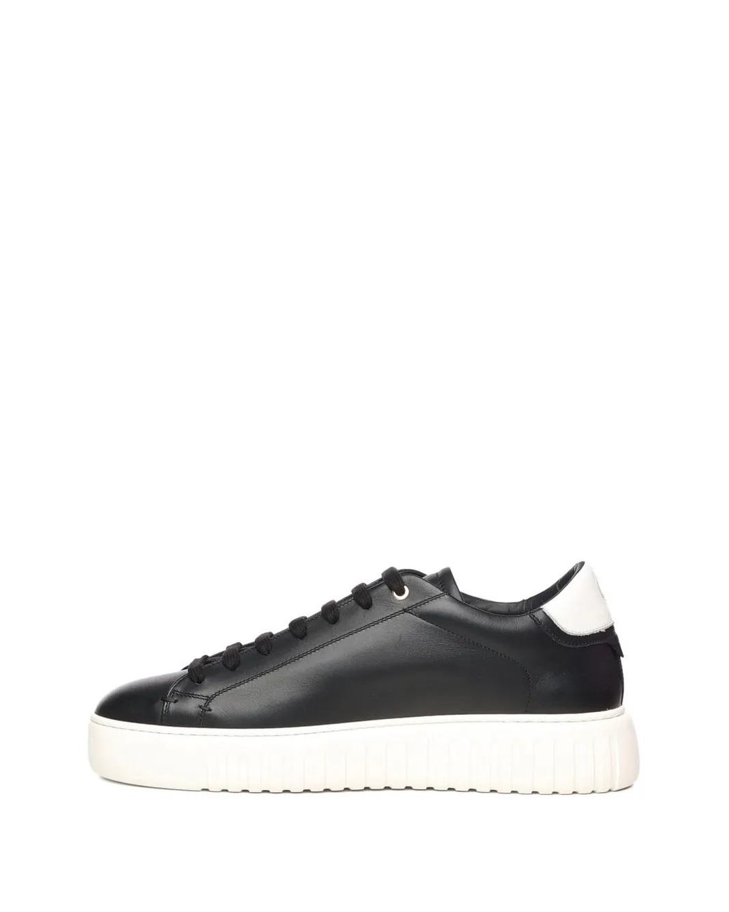 Giuliano Galiano Black Leather Sneakers for men