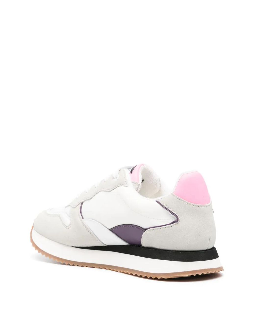 HIDE & JACK White Panelled Logo-Patch Sneakers