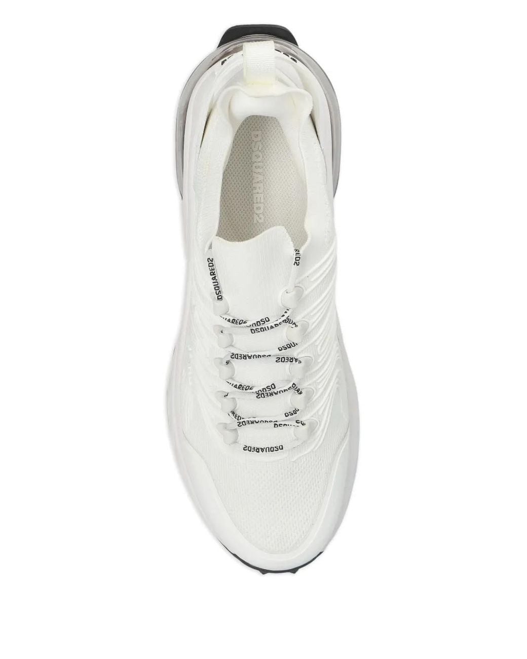 DSquared² White Bubble Lace-Up Sneakers