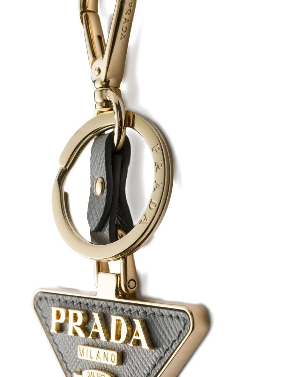 Portachiavi Con Logo di Prada in Metallic