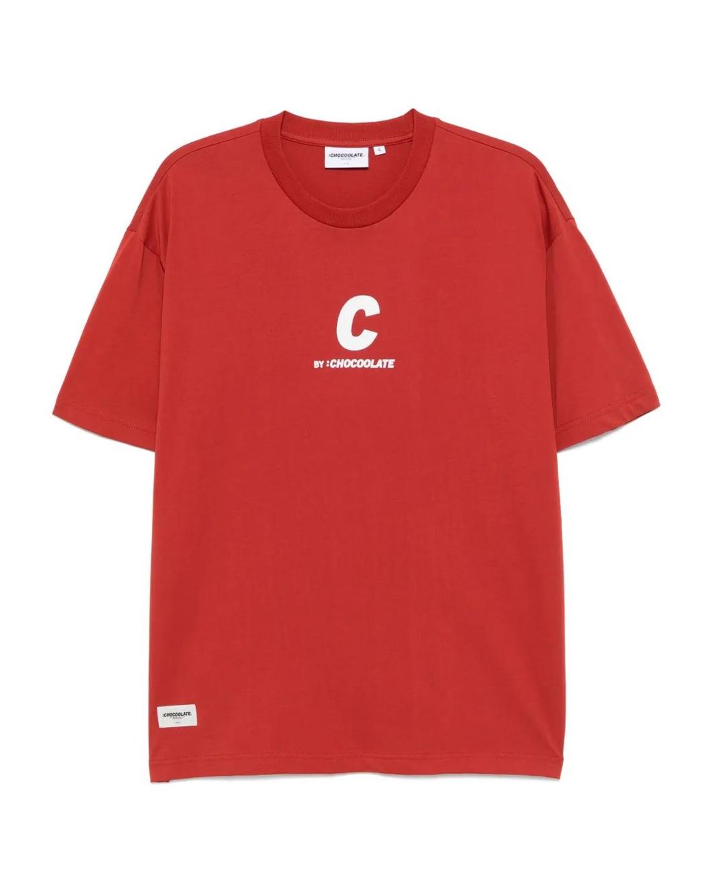 Chocoolate Red Logo-Print T-Shirt for men