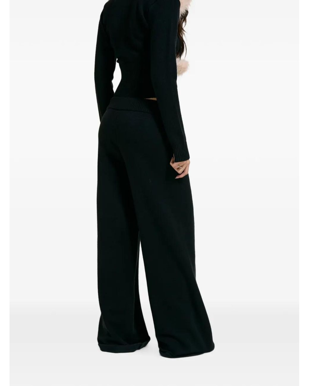 Juicy Couture Black Rhinestone-Logo Track Pants