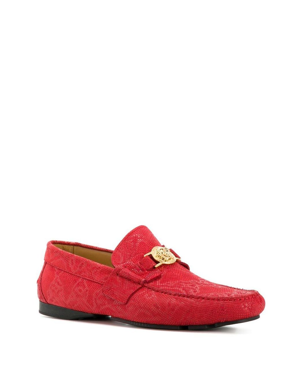 Versace Medusa Loafers in Red for Men | Lyst