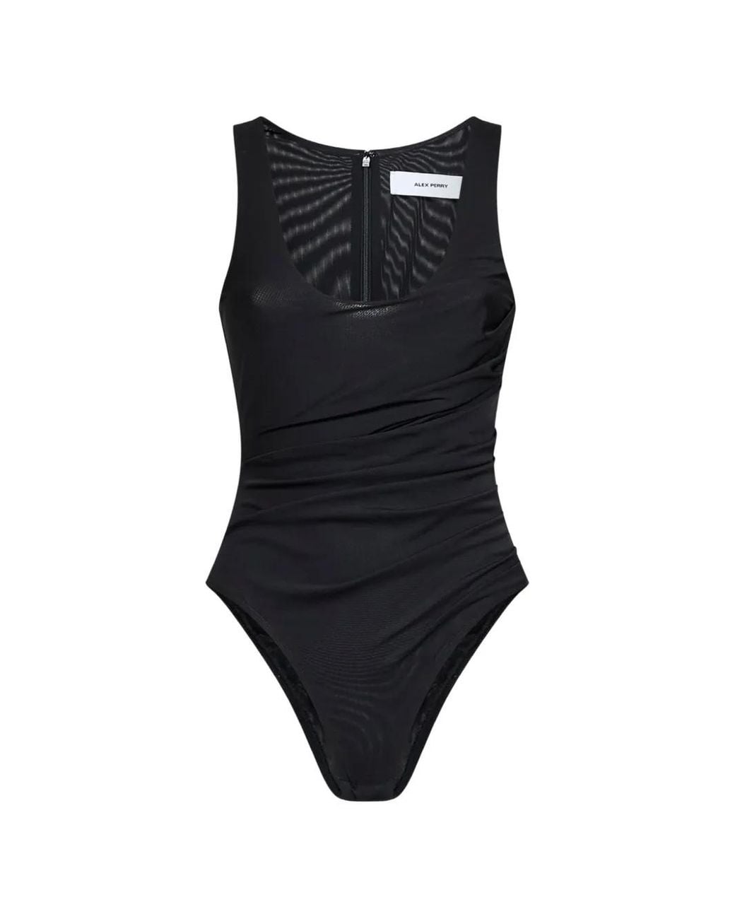 Alex Perry Black Singlet Mesh Bodysuit